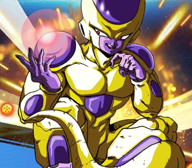 Golden Frieza gathering an energy orb