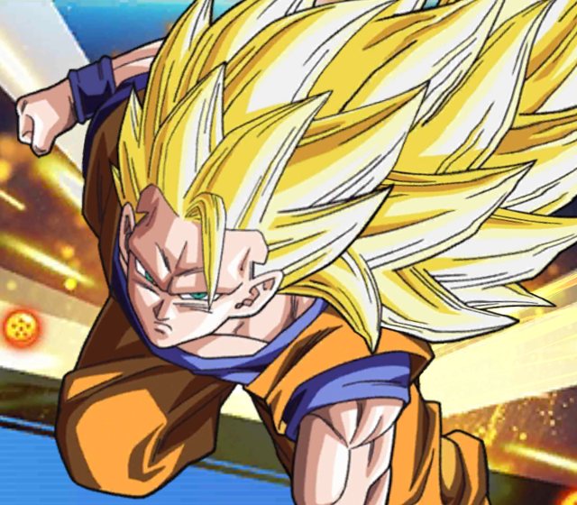 Super Saiyan 3 Goku charging forward
