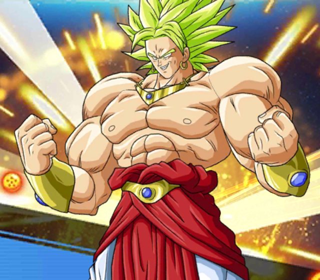 Super Broly flexing in his green aura