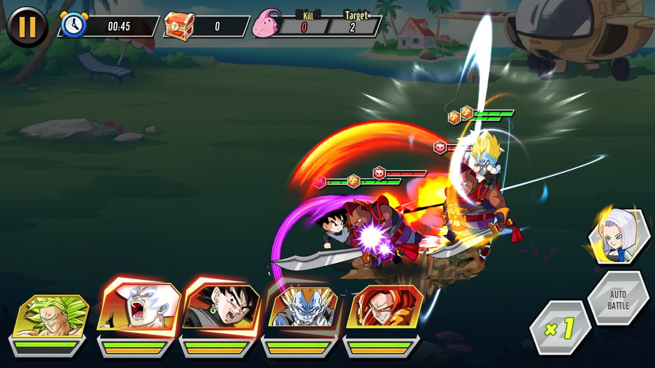 Ultra Instinct Goku and Goku Black striking together