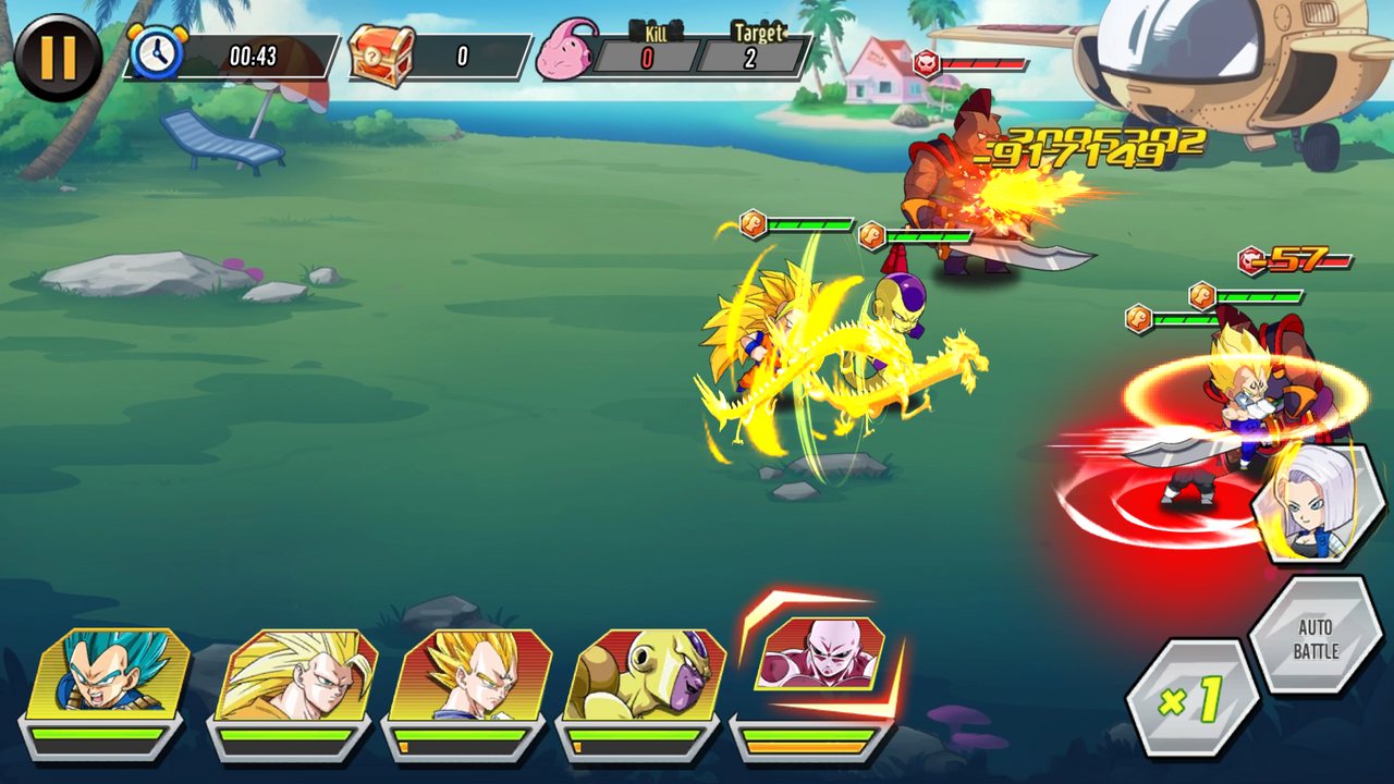 Super Saiyan 3 Goku's golden dragon fist